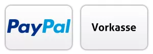 Zahlungsarten PayPal und Vorkasse