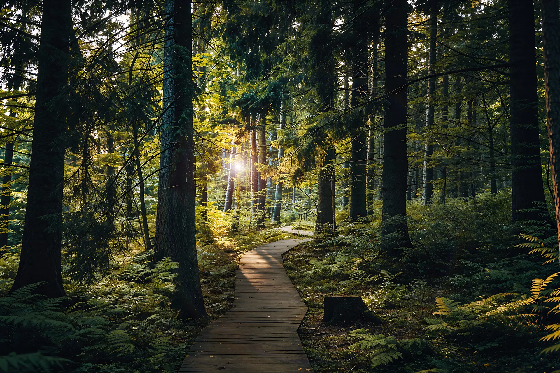 Waldpfad als Sinnbild für Lebenspfad