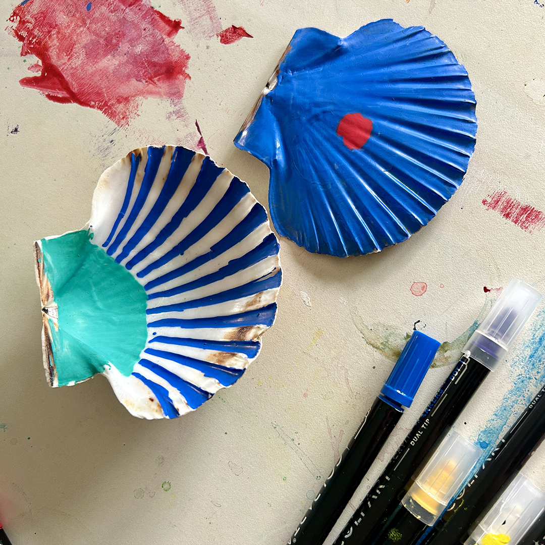 Bemalte Muscheln