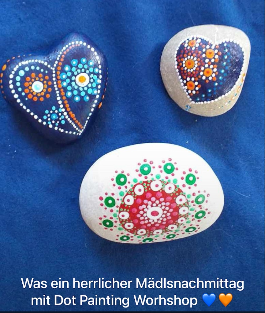 Bemalte Steine Dot Painting